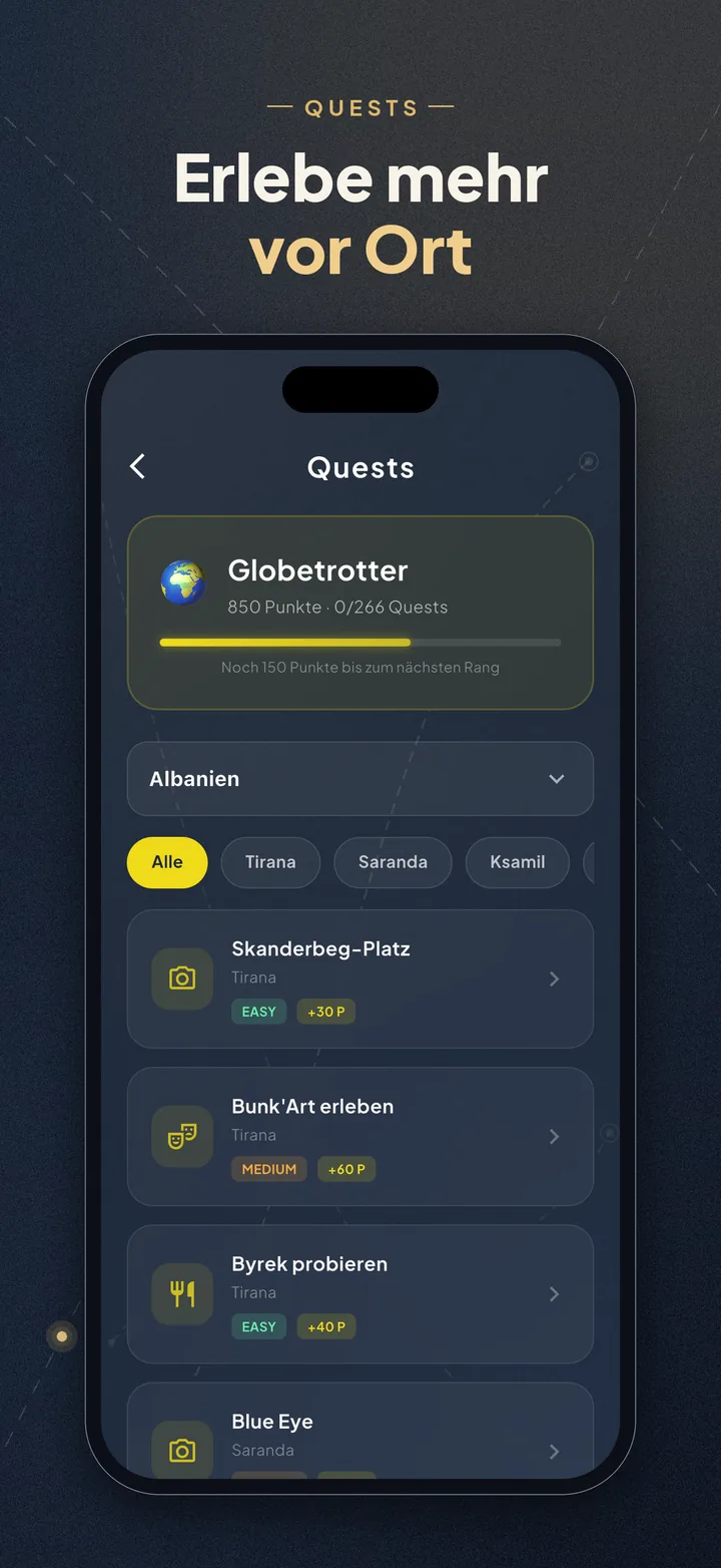 Quests mit Punkten